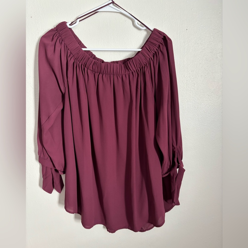 Burgandy Blouse